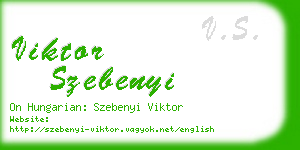 viktor szebenyi business card